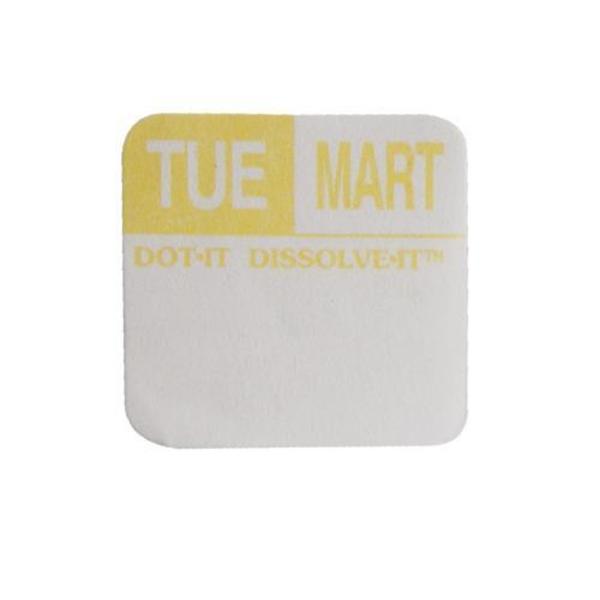 Commercial Dissolve-It 1 in x 1 in Tuesday Label 81441